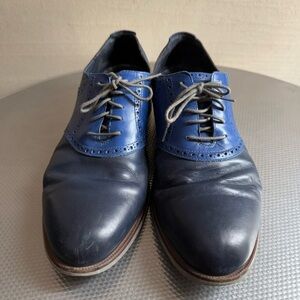 Cole Haan navy and blue lace-up dress shoes